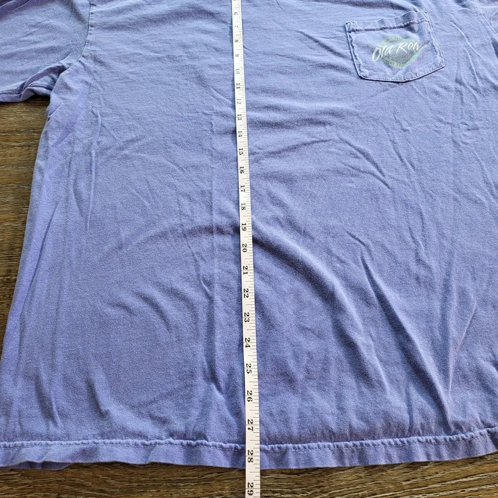 Old Row Comfort Colors Long Sleeve Pocket T-Shirt Purple Mens XL Admit Nothing